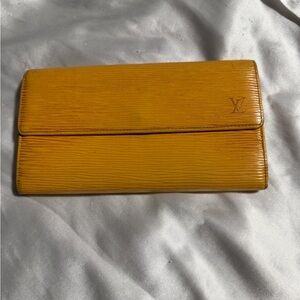 Louis Vuitton Yellow Epi Leather Folded Wallet